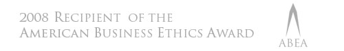 Recipient of the American Business Ethics Award