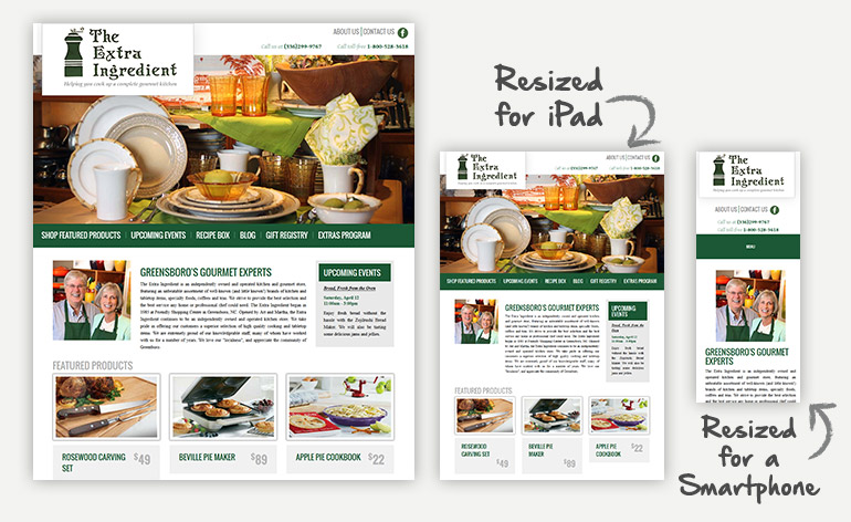 Extra Ingredient Responsive Website Design